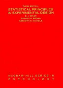 Copertina  Statistical principles in experimental design