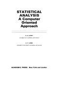 Copertina  Statistical analysis : a computer oriented approach