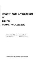 Copertina  Theory and application of digital signal processing
