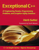 Copertina  Exceptional C++ : 47 engineering puzzles, programming problems, and solutions