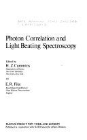 Copertina  Photon correlation and light beating spectroscopy