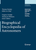 Copertina  The biographical encyclopedia of astronomers