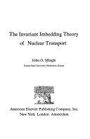 Copertina  The invariant imbedding theory of nuclear transport