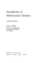 Copertina  Introduction to mathematical statistics