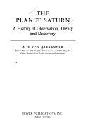 Copertina  The planet Saturn : a history of observation, theory and discovery