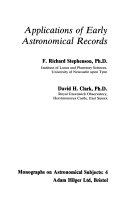 Copertina  Applications of early astronomical records