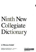 Copertina  Webster's ninth new collegiate dictionary