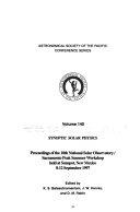 Copertina  Synoptic solar physics : proceedings of the 18th National Solar Observatory/Sacramento Peak Summer Workshop held at Sunspot, New Mexico 8-12 September 1997