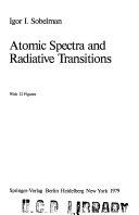 Copertina  Atomic spectra and radiative transitions