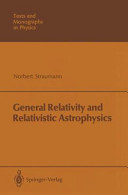 Copertina  General relativity and relativistic astrophysics