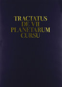 Copertina  Tractatus de 7 planetarum cursu