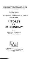 Copertina  Reports on astronomy