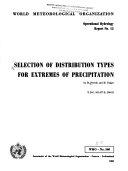 Copertina  Selection of distribution types for extremes of precipitation